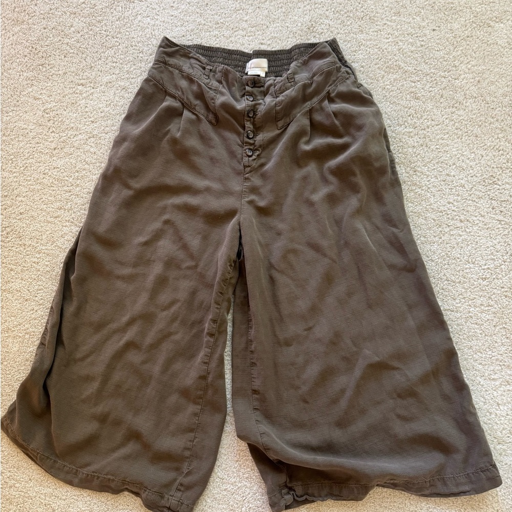 Anthropologie Taupe Textured Pants